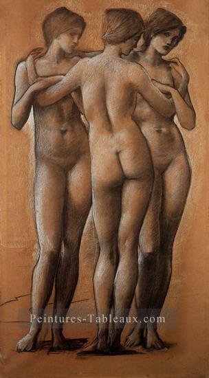 Les Trois Grâces préraphaélite Sir Edward Burne Jones Peintures à l'huile